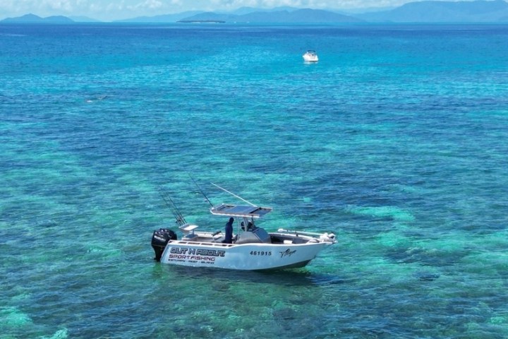 a small boat in a body of water